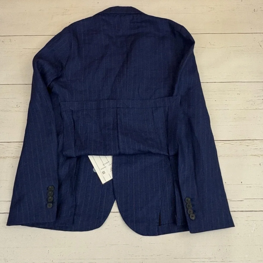Italian Linen Suit Unstructured Surgeon Cuffs 38 Drawstring Pants Made Italy NWT